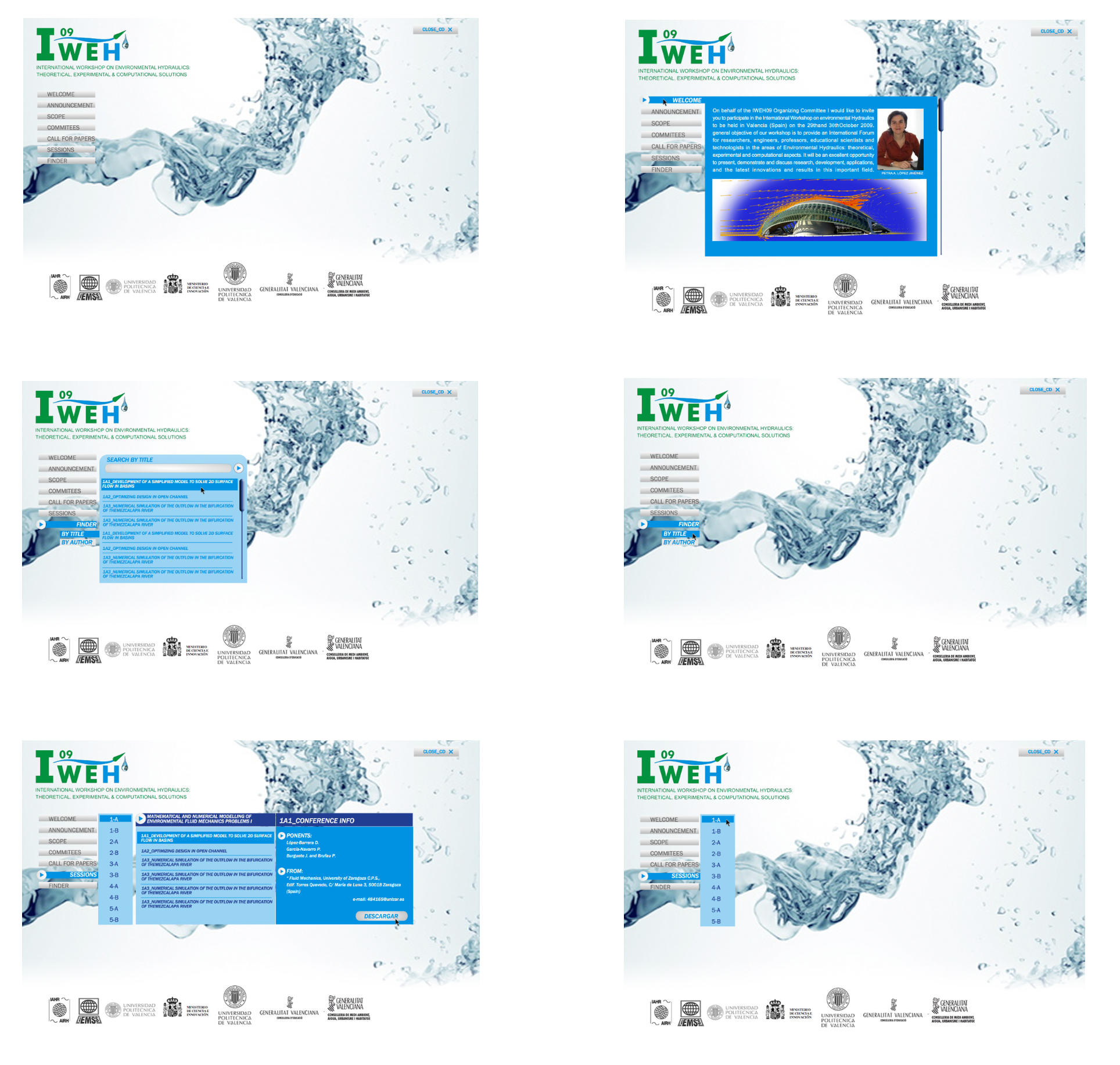 Aspecto interior de la APP